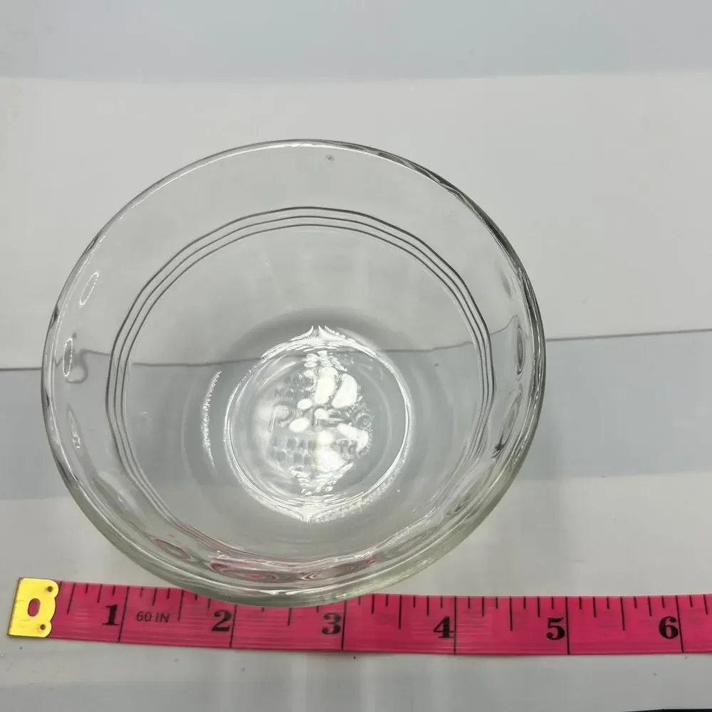 Corning Pyrex VTG Style‎ 463 Scalloped 175 ml Clear Glass Custard Cups Lot of 2